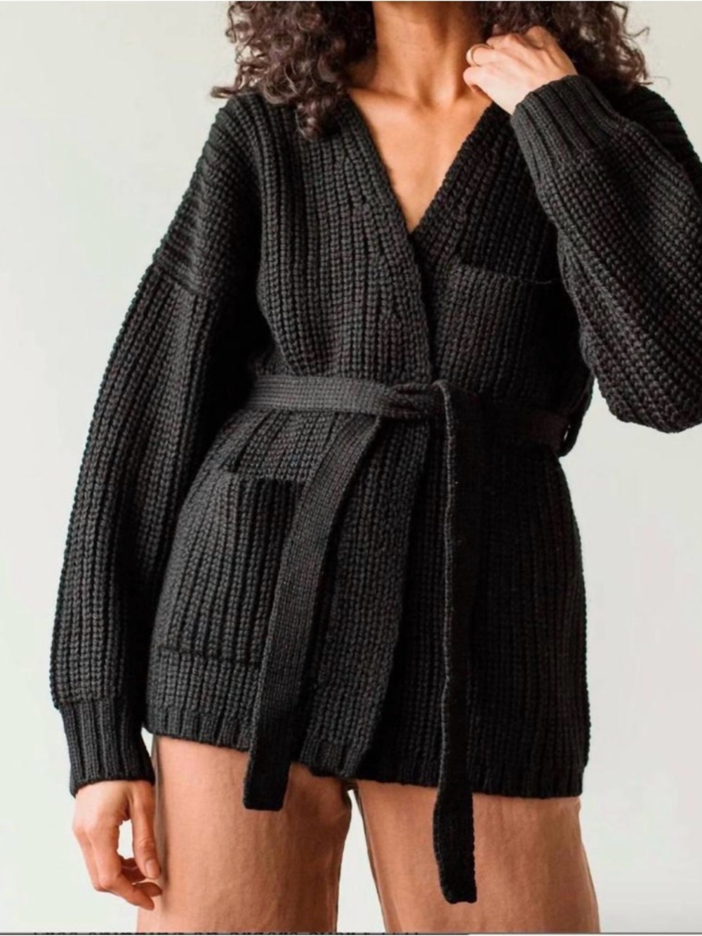 First Rite Black Ribbed Knit Sweater - Picture 2 of 6